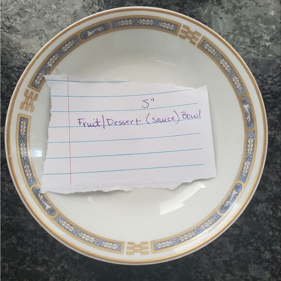 VINTAGE Syracuse Mistic Blue Fruit/Dessert Bowl Set of 3 - Picture 1 of 4